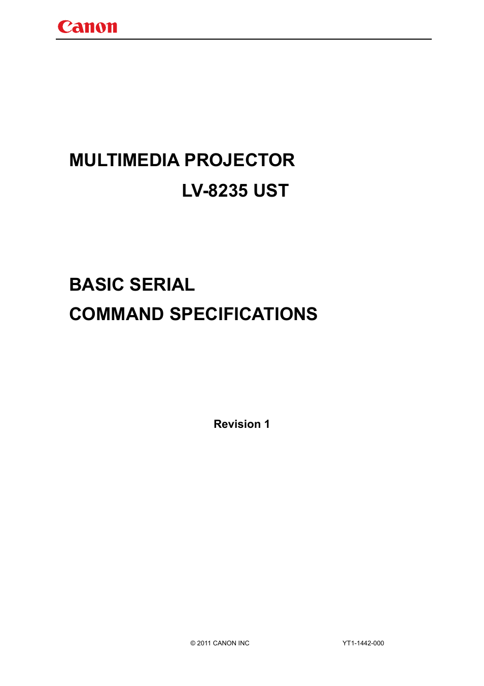 Canon LV-8235 UST User Manual | 26 pages