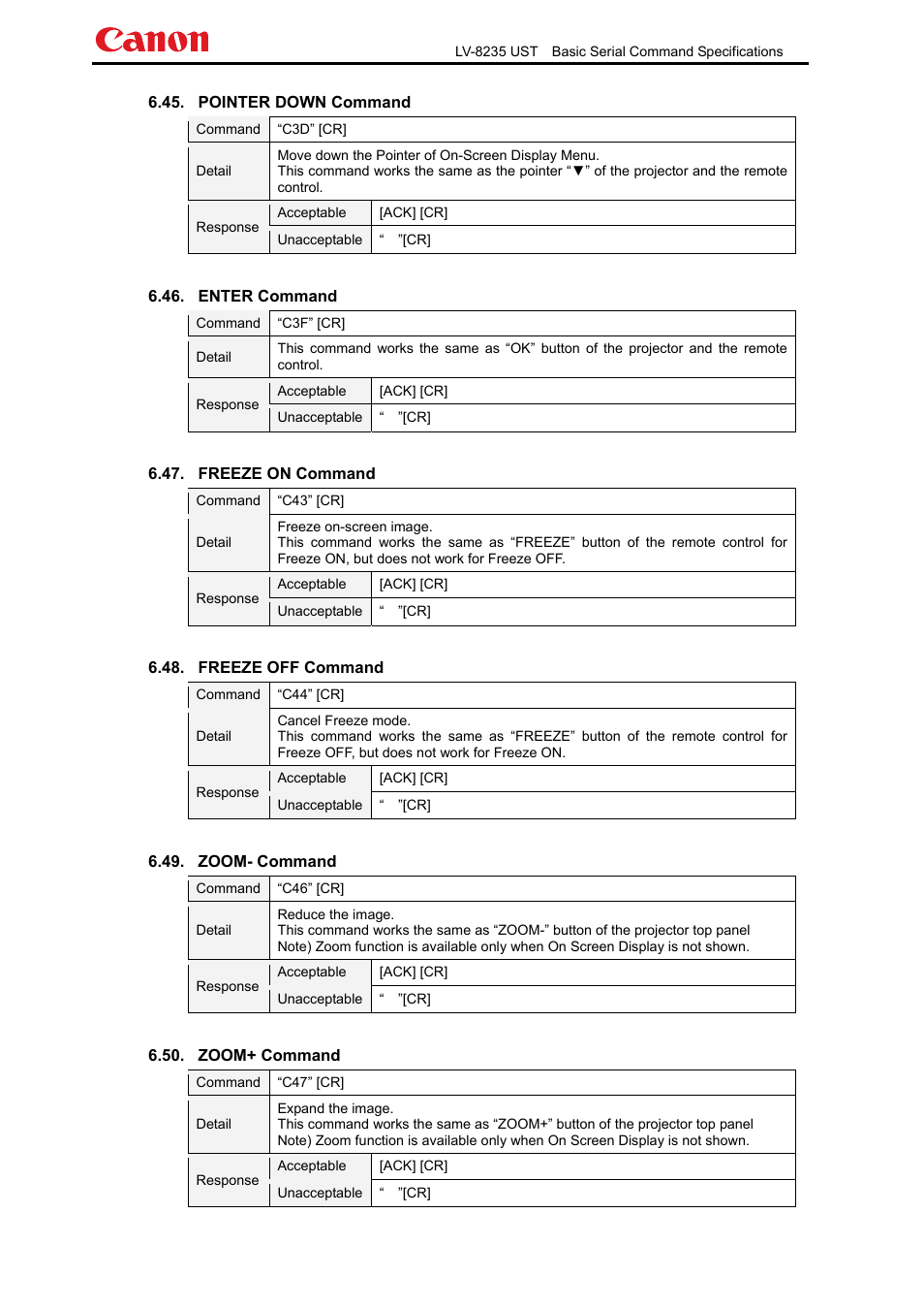 Canon LV-8235 UST User Manual | Page 19 / 26