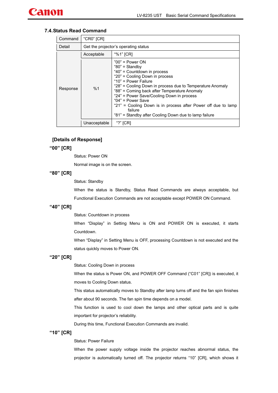 Canon LV-8235 UST User Manual | Page 23 / 26