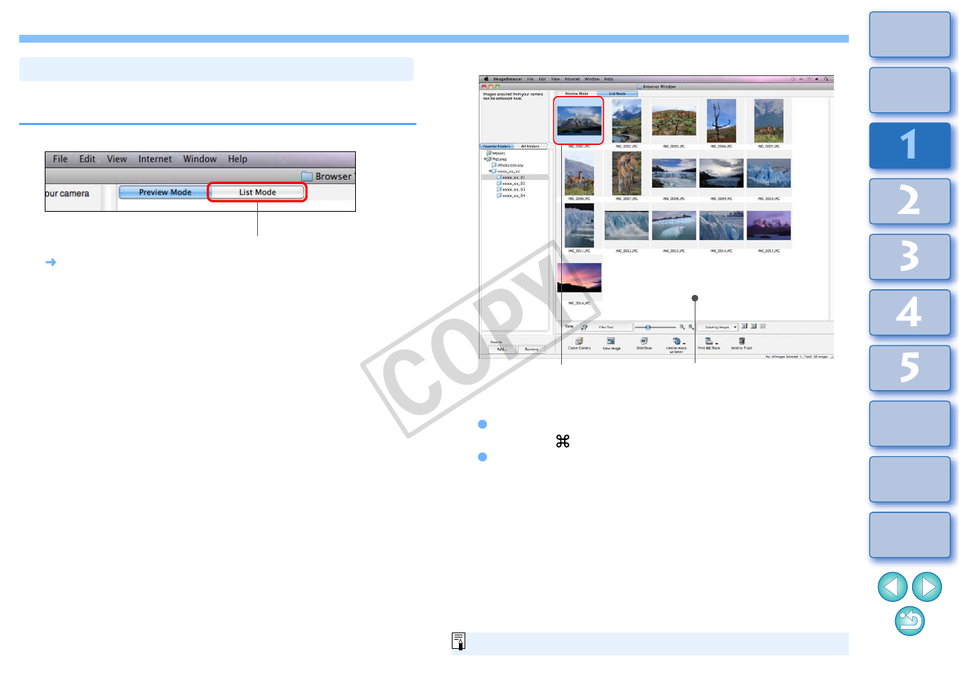 View images as thumbnails in the main window, Cop y | Canon EOS Rebel T3i 18-55mm IS II Lens Kit User Manual | Page 11 / 89