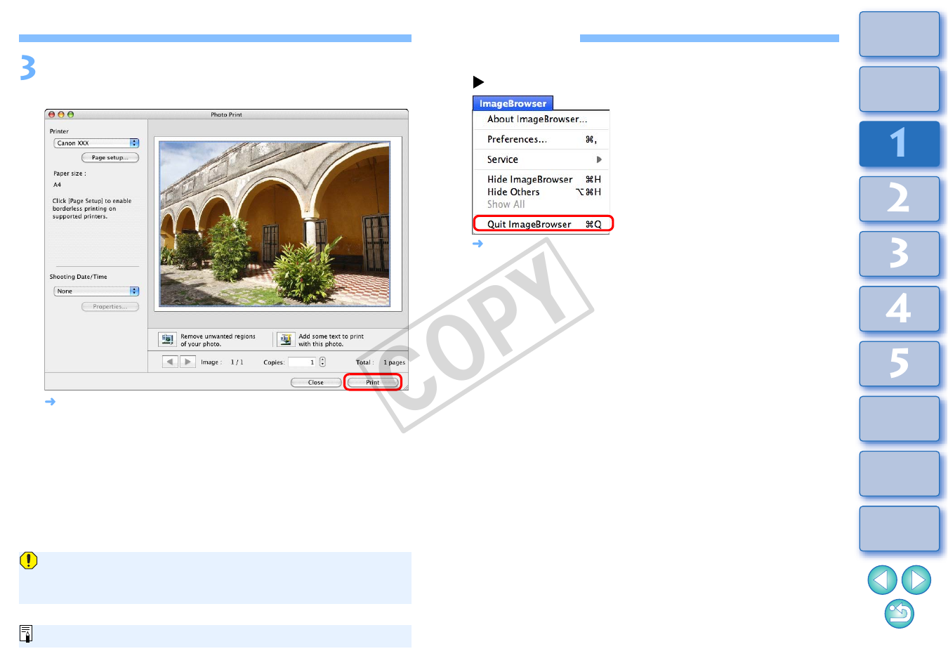 Quitting ib, Cop y | Canon EOS Rebel T3i 18-55mm IS II Lens Kit User Manual | Page 17 / 89