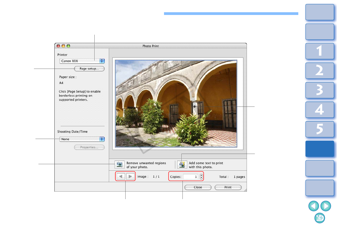 List of photo print window functions, P.82, P.82) | Cop y | Canon EOS Rebel T3i 18-55mm IS II Lens Kit User Manual | Page 83 / 89
