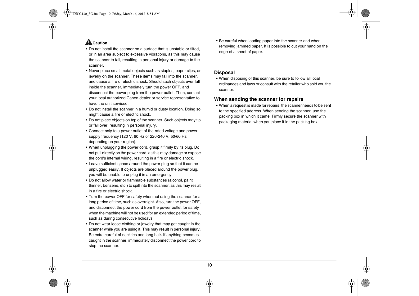 Canon imageFORMULA DR-C130 Document Scanner User Manual | Page 11 / 50