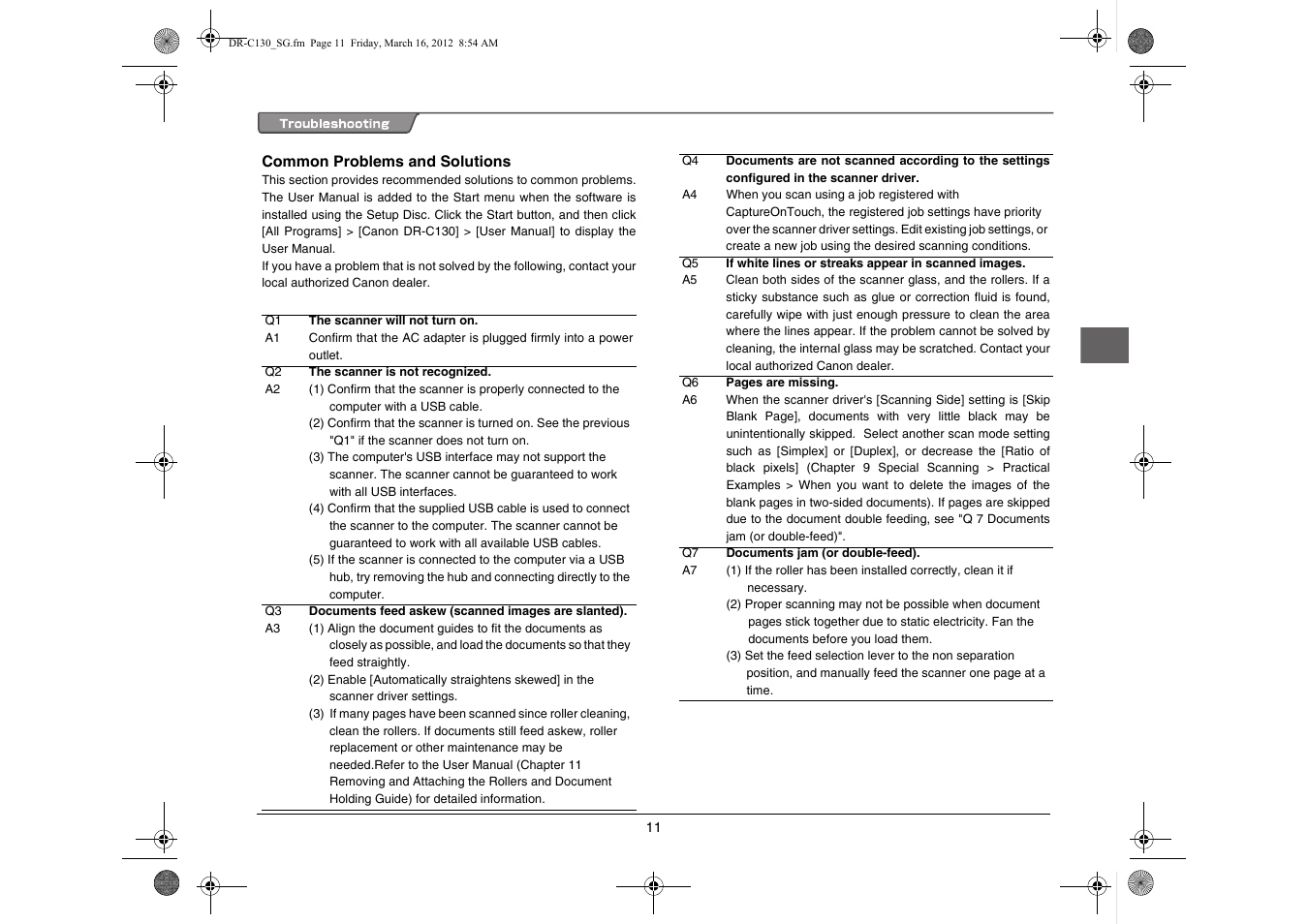Canon imageFORMULA DR-C130 Document Scanner User Manual | Page 12 / 50