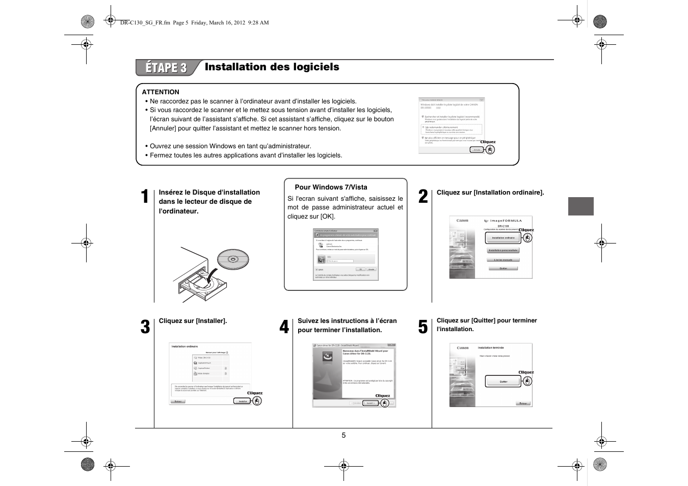 Canon imageFORMULA DR-C130 Document Scanner User Manual | Page 22 / 50