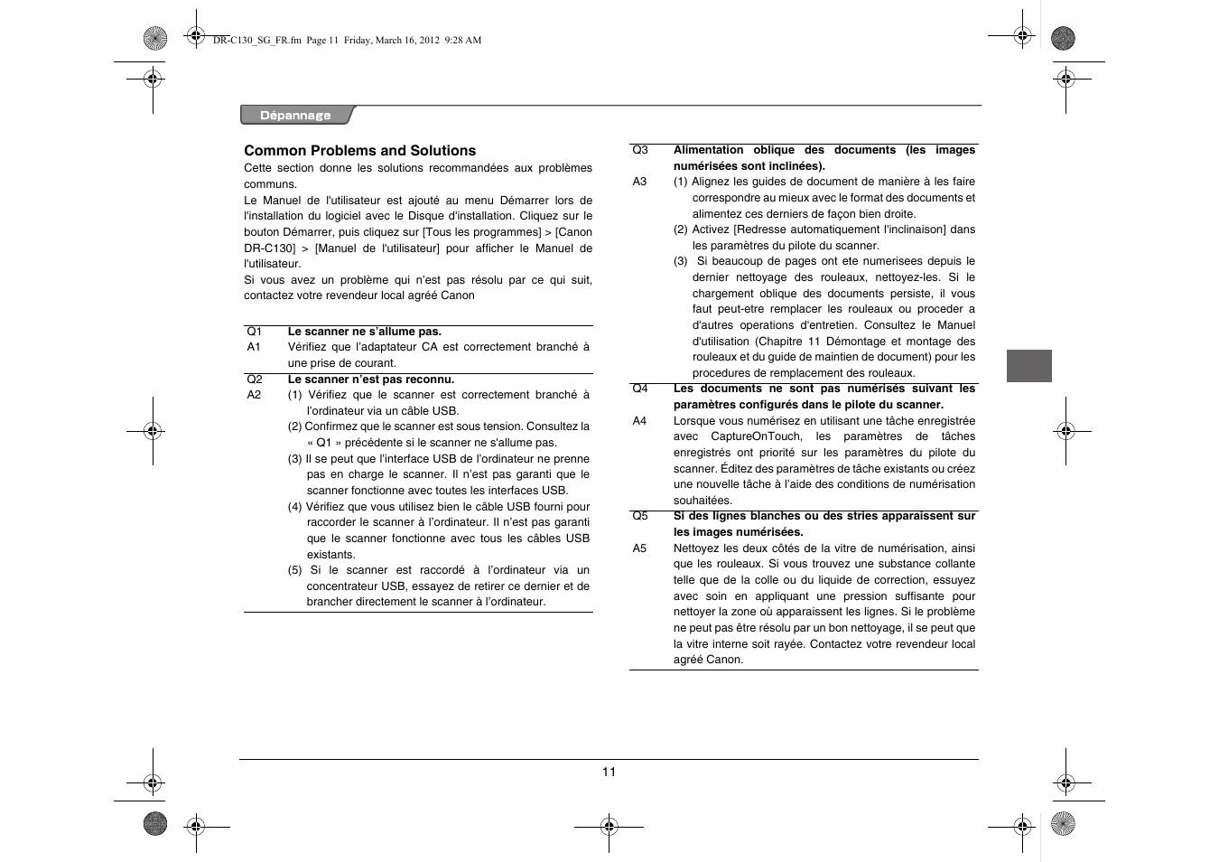 Canon imageFORMULA DR-C130 Document Scanner User Manual | Page 28 / 50