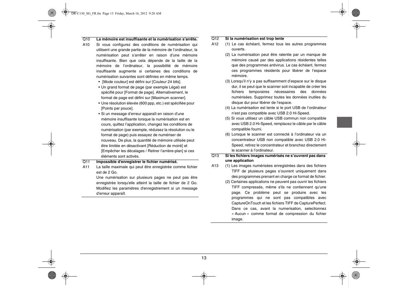 Canon imageFORMULA DR-C130 Document Scanner User Manual | Page 30 / 50