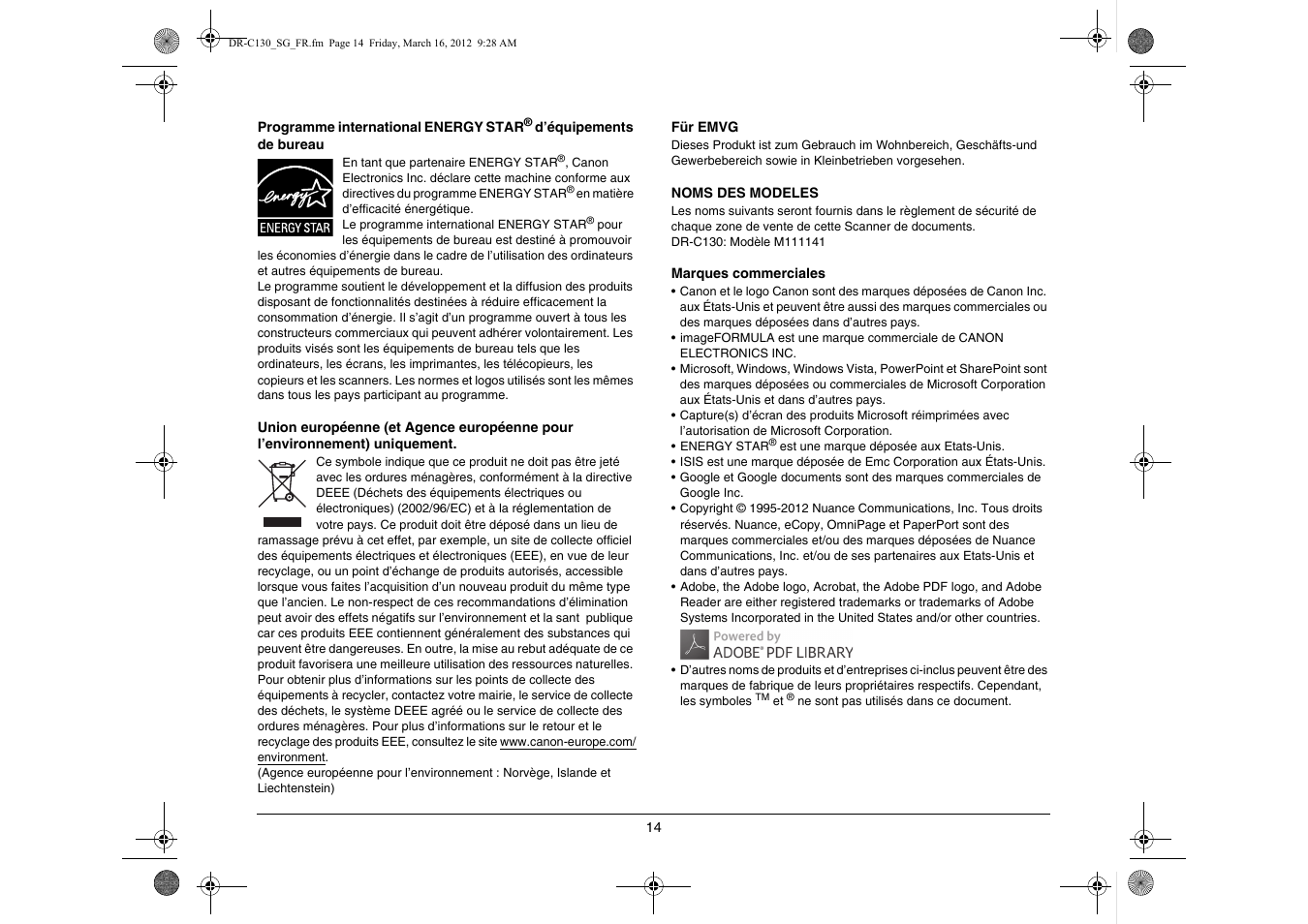 Canon imageFORMULA DR-C130 Document Scanner User Manual | Page 31 / 50