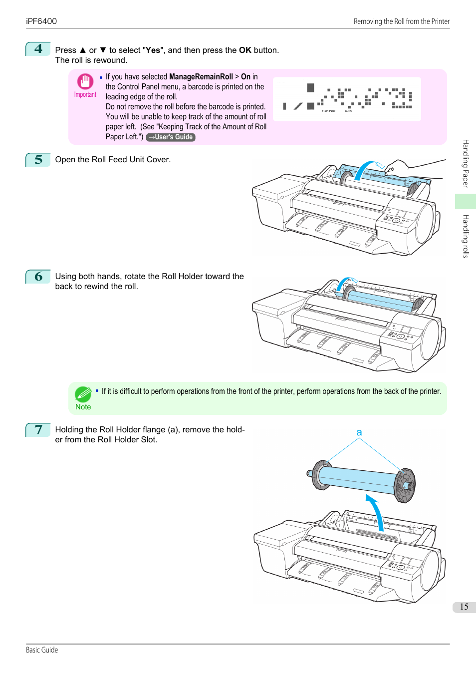 Canon imagePROGRAF iPF6400 User Manual | Page 15 / 142