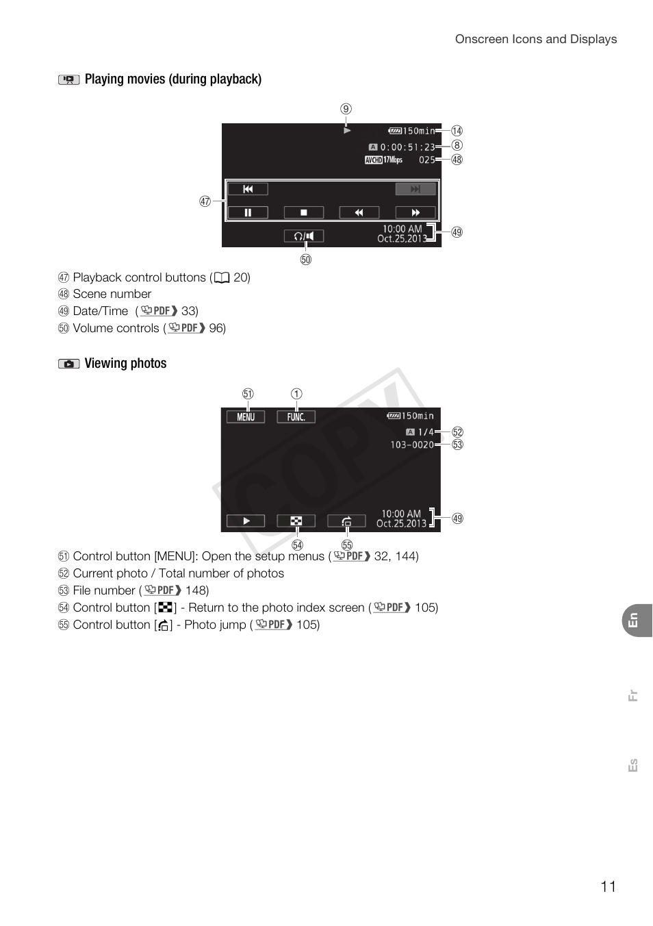 Cop y | Canon VIXIA HF G30 User Manual | Page 11 / 26