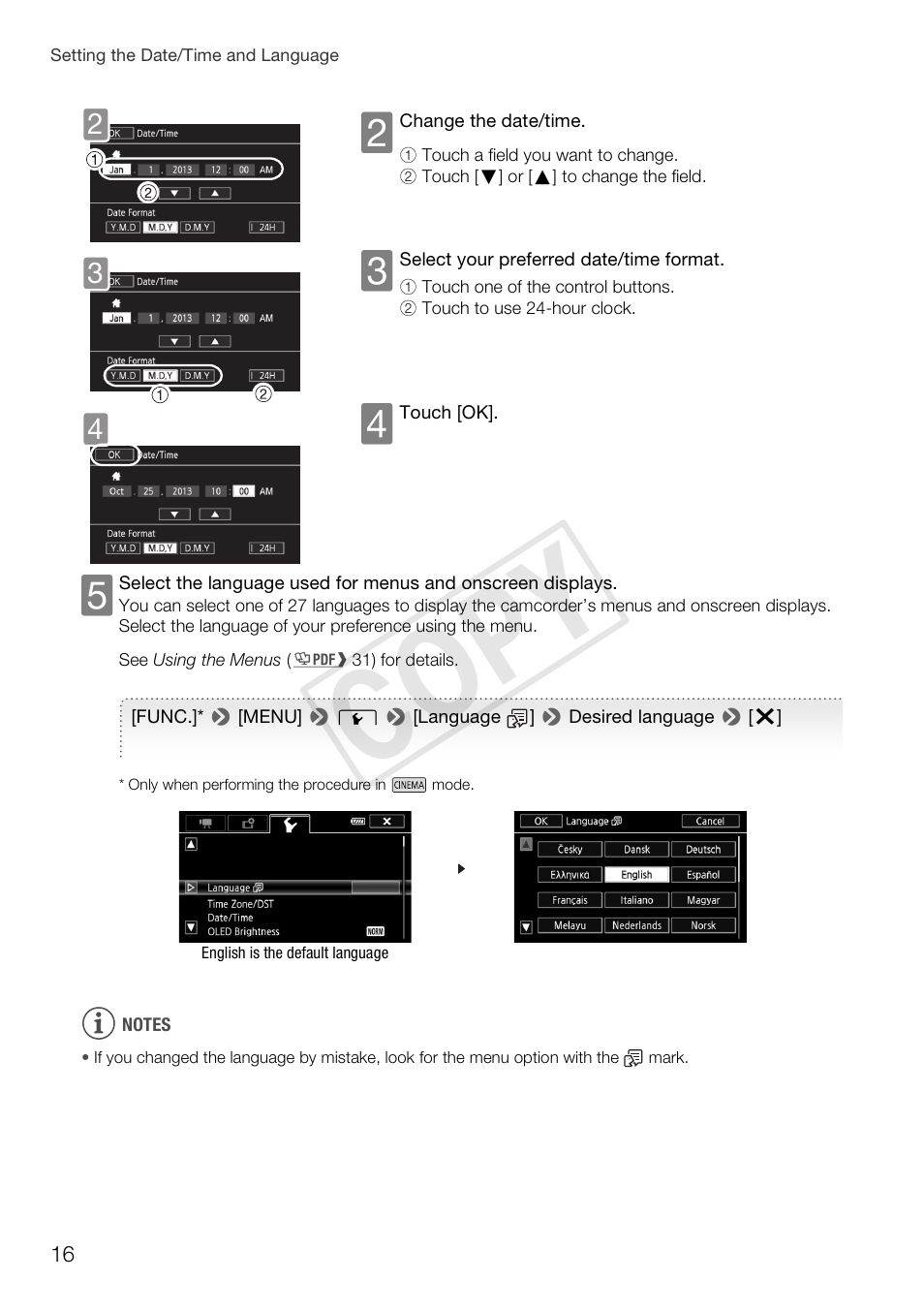 Cop y | Canon VIXIA HF G30 User Manual | Page 16 / 26