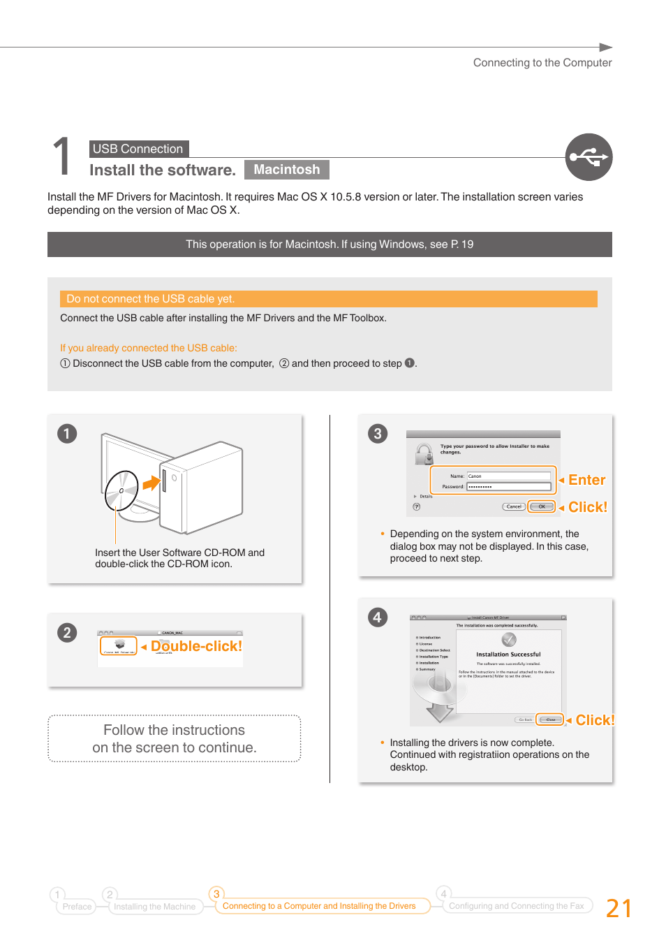 Install the software | Canon Color imageCLASS MF8280Cw User Manual | Page 21 / 36