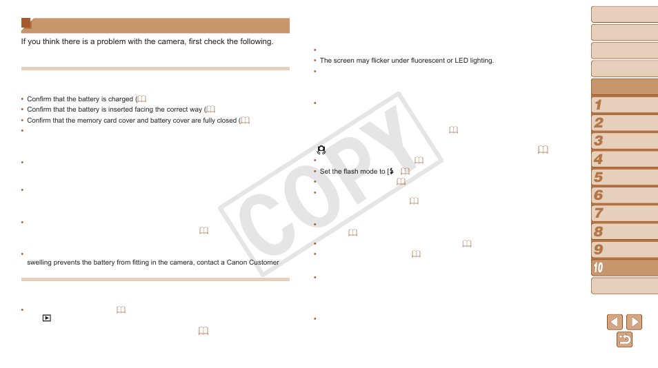Troubleshooting, Cop y | Canon PowerShot N User Manual | Page 119 / 135