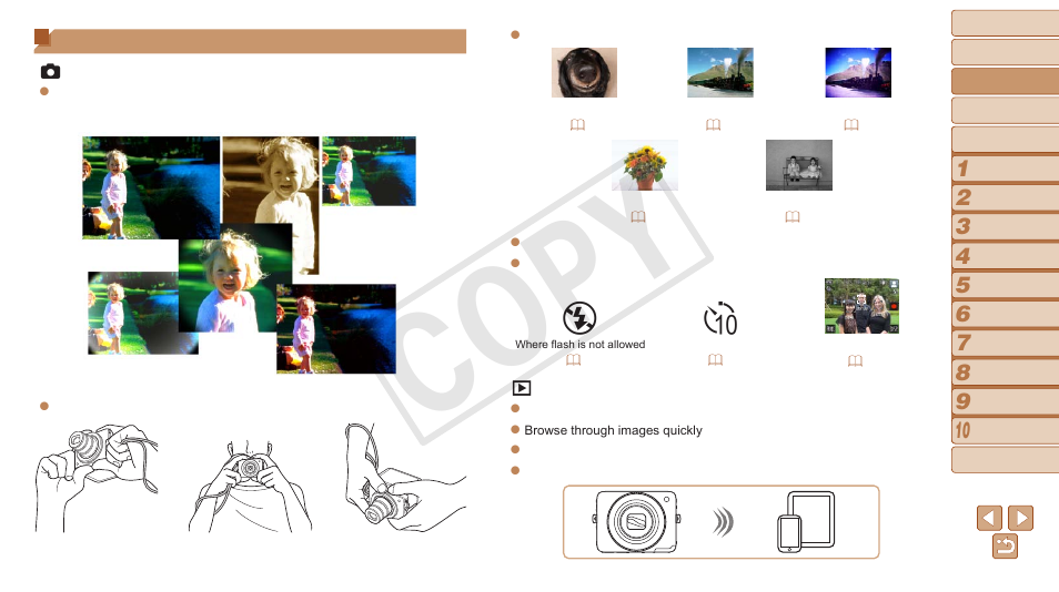Contents: basic operations, Cop y | Canon PowerShot N User Manual | Page 5 / 135