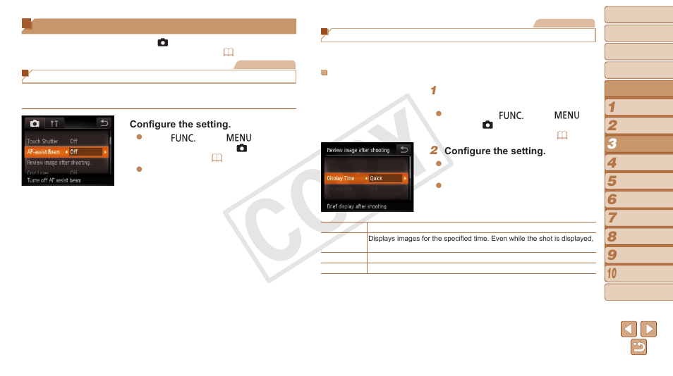 Customizing camera operation, Customizing camera, Operation | Cop y | Canon PowerShot N User Manual | Page 51 / 135