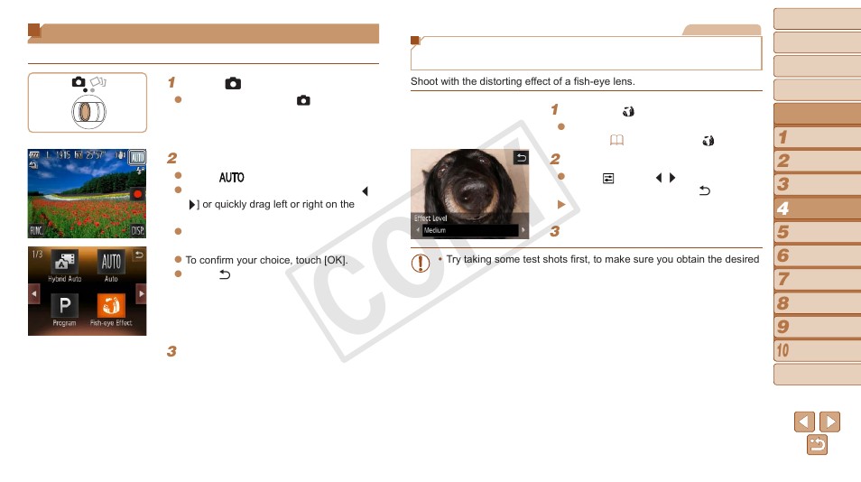 Applying special effects, Cop y | Canon PowerShot N User Manual | Page 54 / 135
