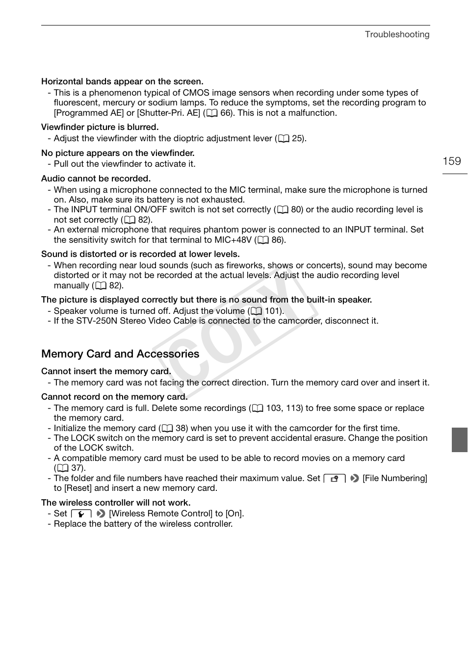 Cop y | Canon XA25 User Manual | Page 159 / 187