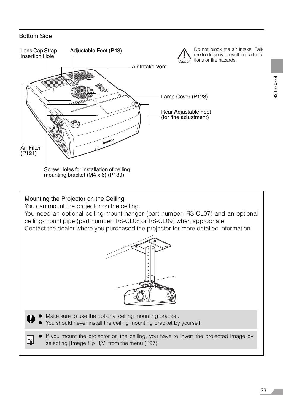 Canon REALiS SX60 User Manual | Page 23 / 146