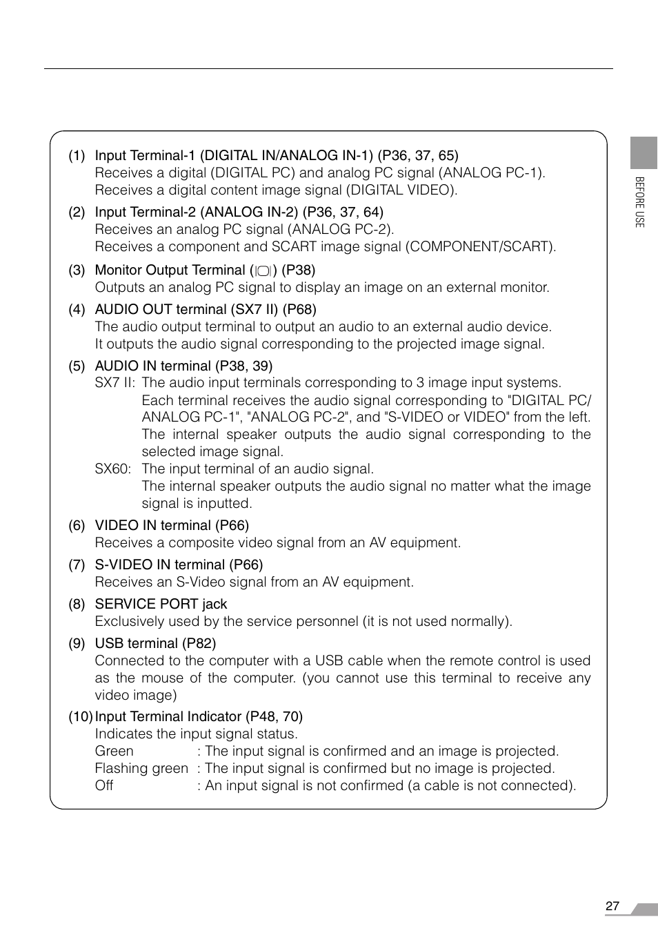 Canon REALiS SX60 User Manual | Page 27 / 146