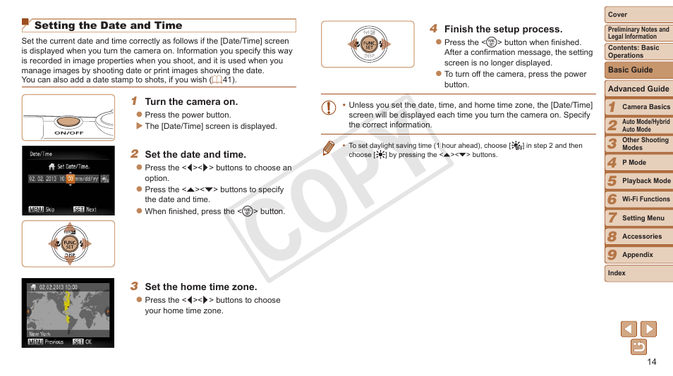 Cop y | Canon PowerShot ELPH 330 HS User Manual | Page 14 / 178