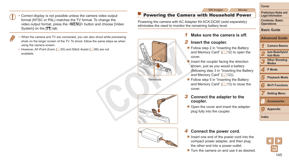 Cop y | Canon PowerShot ELPH 330 HS User Manual | Page 145 / 178