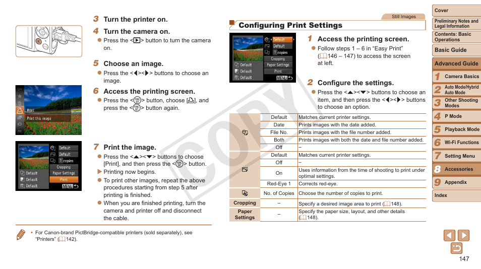 Cop y | Canon PowerShot ELPH 330 HS User Manual | Page 147 / 178