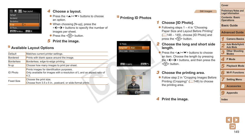 Cop y | Canon PowerShot ELPH 330 HS User Manual | Page 149 / 178