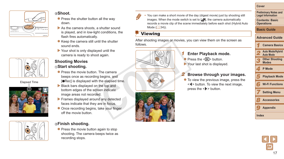 Cop y | Canon PowerShot ELPH 330 HS User Manual | Page 17 / 178