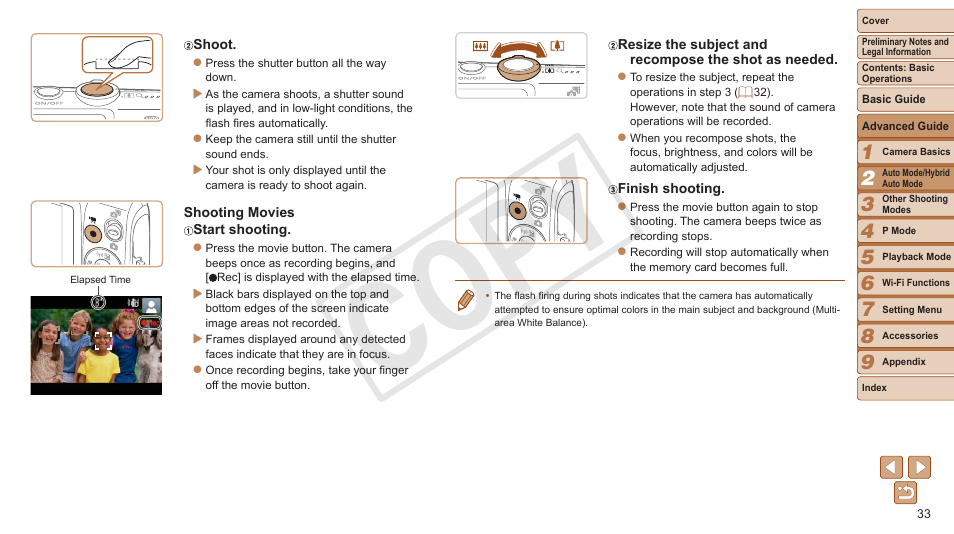 Cop y | Canon PowerShot ELPH 330 HS User Manual | Page 33 / 178