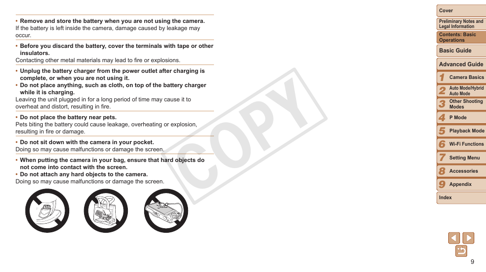 Cop y | Canon PowerShot ELPH 330 HS User Manual | Page 9 / 178