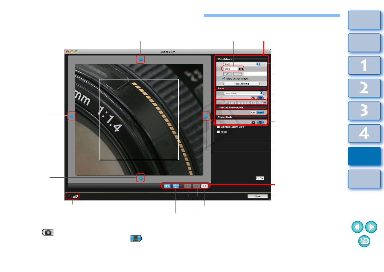 List of zoom view window functions, P.106, Cop y | Canon EOS Rebel T5 18-55 IS II Kit User Manual | Page 107 / 110