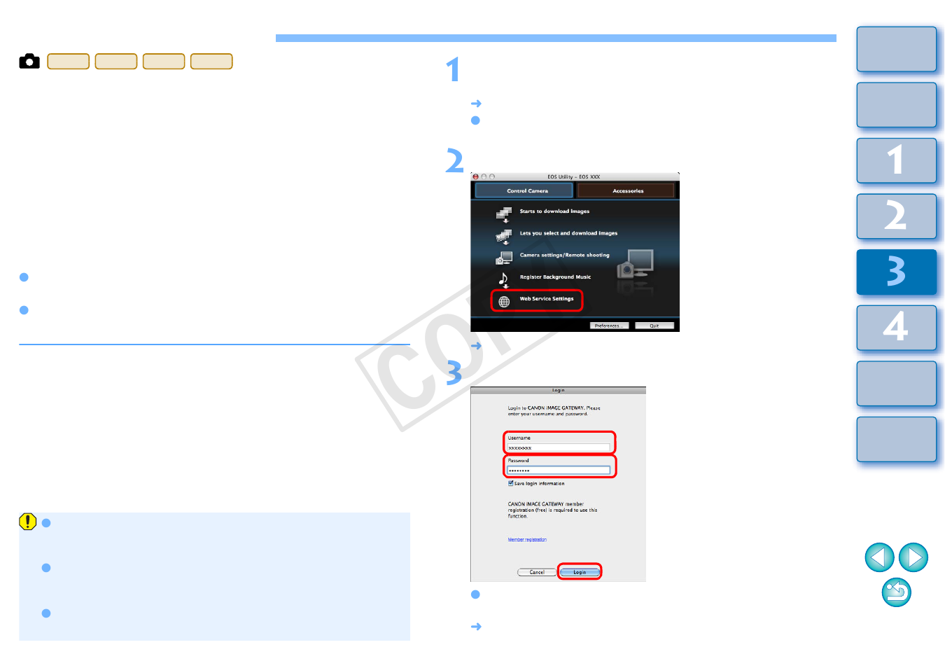 Setting web services, P.79, P.79) | Cop y | Canon EOS Rebel T5 18-55 IS II Kit User Manual | Page 80 / 110