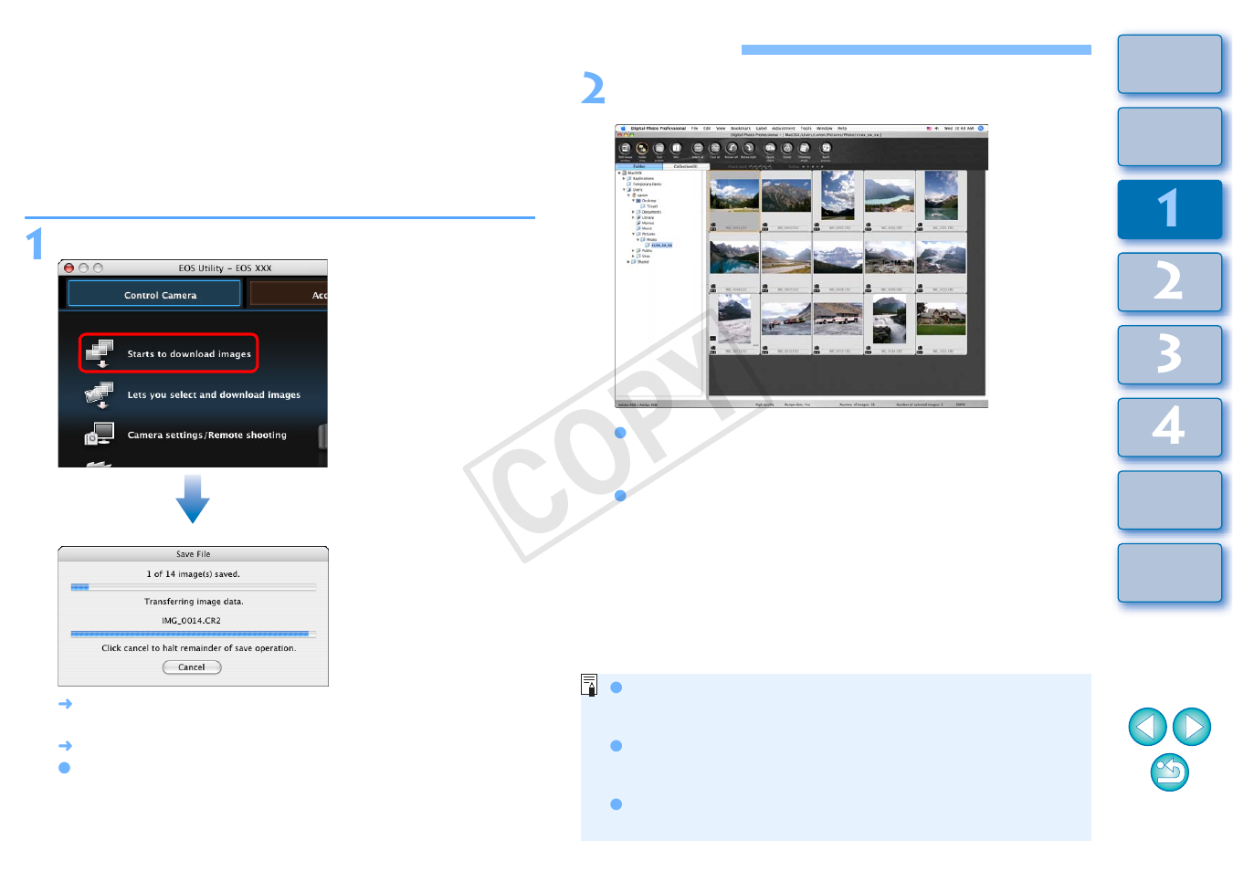 Batch downloading images to your computer, Cop y | Canon EOS Rebel T5 18-55 IS II Kit User Manual | Page 9 / 110