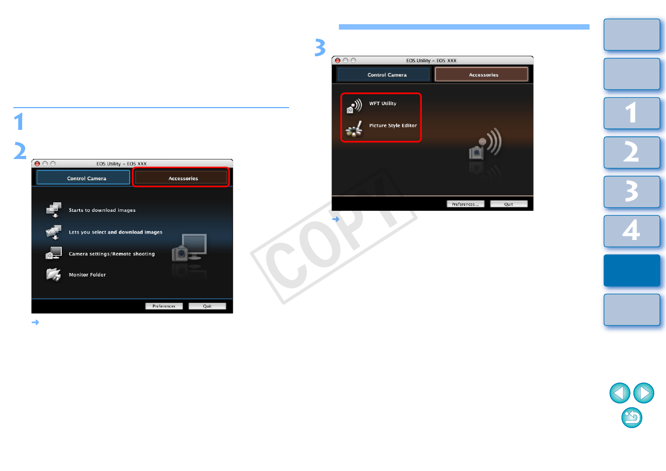 Function for use with the accessories, P.90, Cop y | Canon EOS Rebel T5 18-55 IS II Kit User Manual | Page 91 / 110