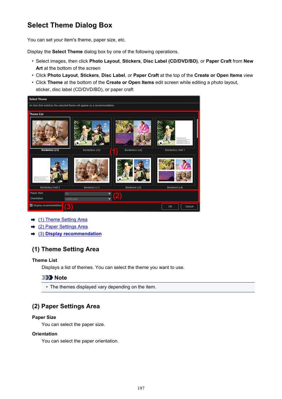Select theme dialog box, In which you | Canon PIXMA Pro9000 Mark II User Manual | Page 197 / 303