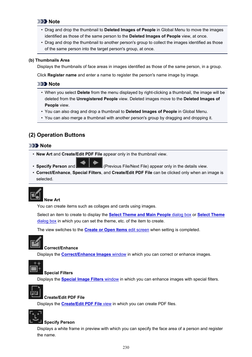 2) operation buttons | Canon PIXMA Pro9000 Mark II User Manual | Page 230 / 303