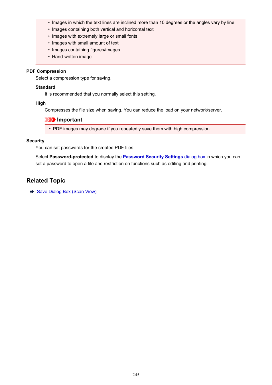 Related topic | Canon PIXMA Pro9000 Mark II User Manual | Page 245 / 303