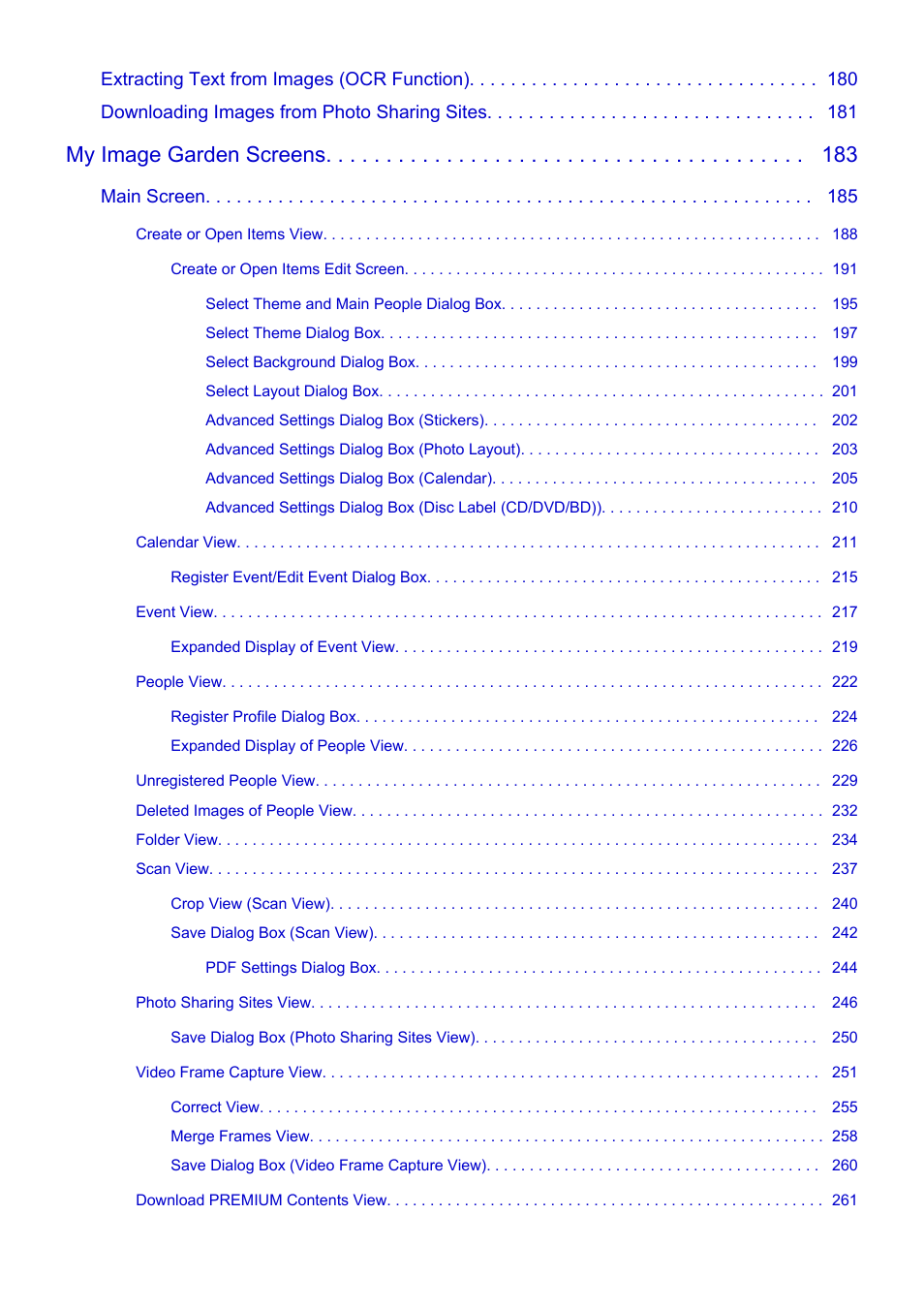 My image garden screens | Canon PIXMA Pro9000 Mark II User Manual | Page 4 / 303