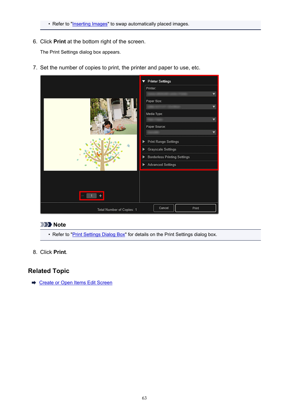 Related topic | Canon PIXMA Pro9000 Mark II User Manual | Page 63 / 303