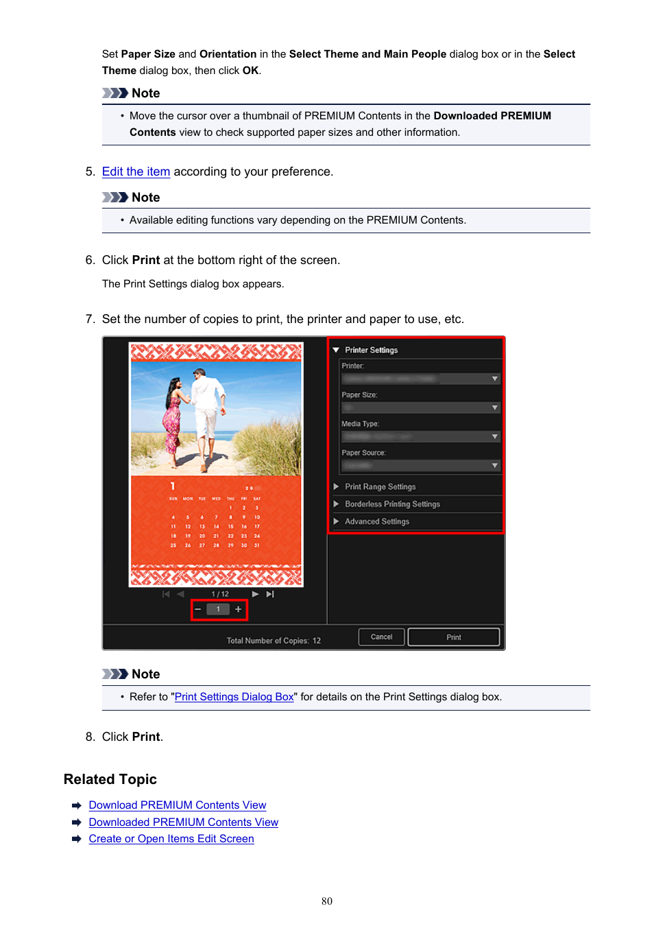 Related topic | Canon PIXMA Pro9000 Mark II User Manual | Page 80 / 303