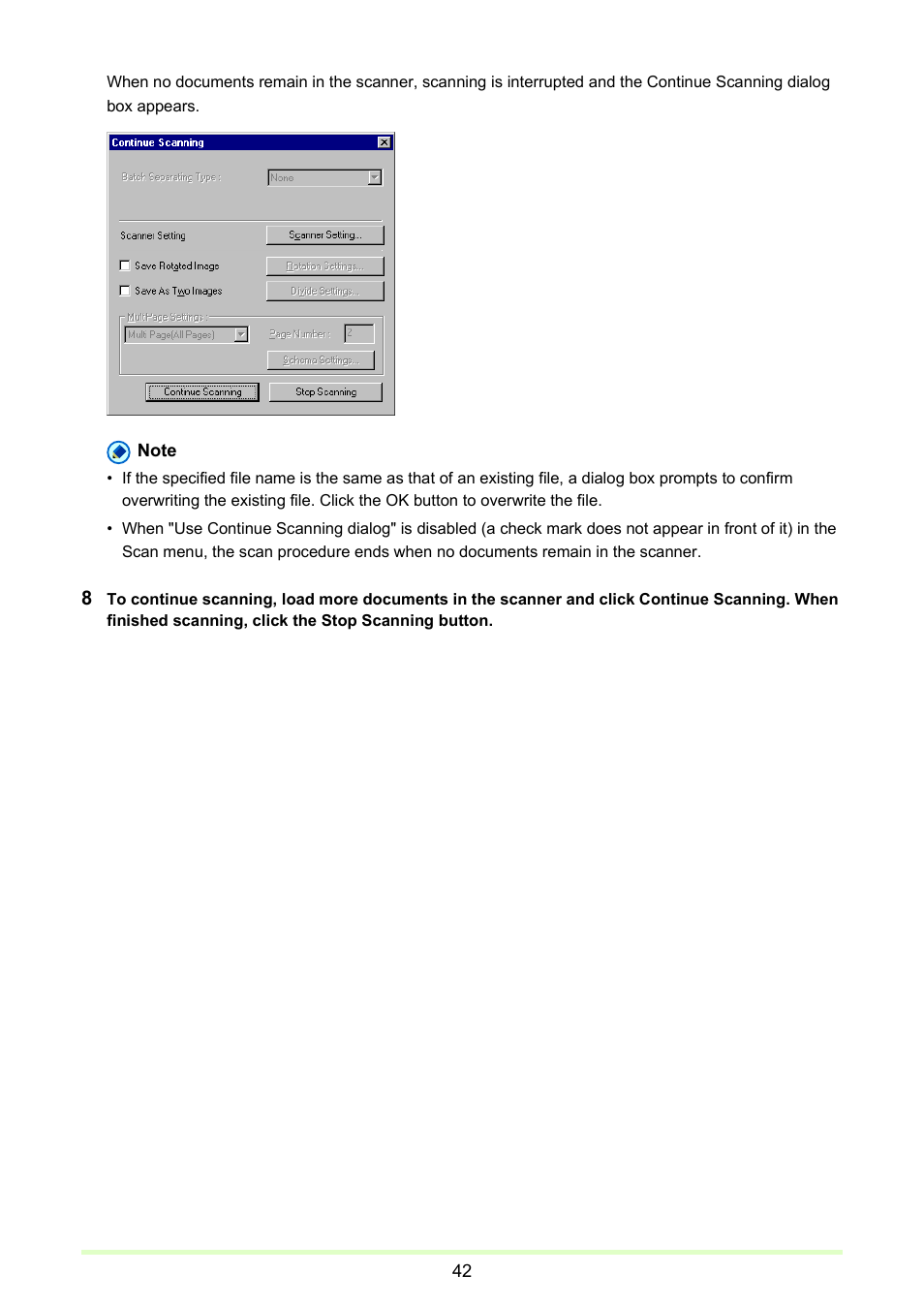 Canon imageFORMULA DR-2020U Universal Workgroup Scanner User Manual | Page 42 / 73