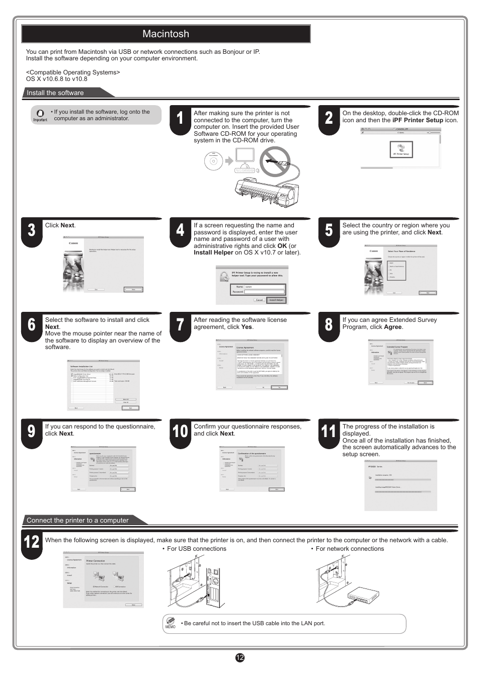 Macintosh | Canon imagePROGRAF iPF8400S User Manual | Page 12 / 16