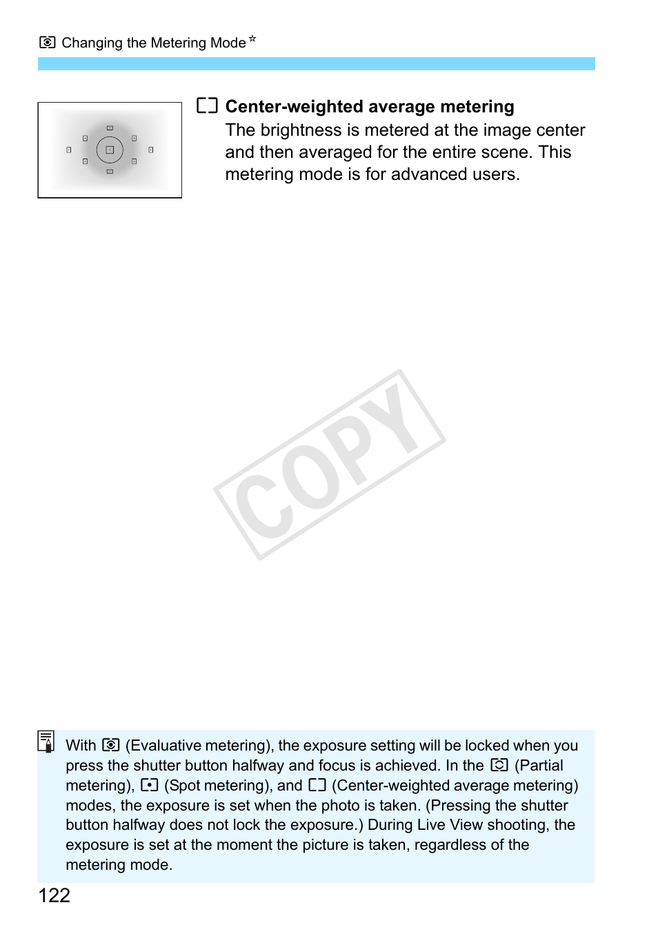 Cop y | Canon EOS Rebel SL1 18-55mm IS STM Lens Kit User Manual | Page 122 / 388