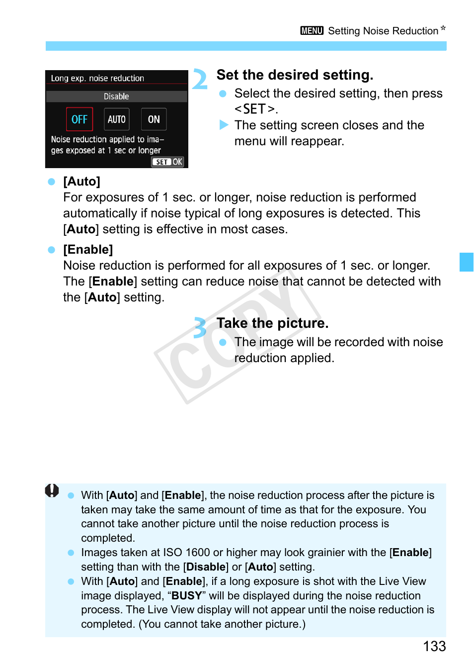 Cop y | Canon EOS Rebel SL1 18-55mm IS STM Lens Kit User Manual | Page 133 / 388