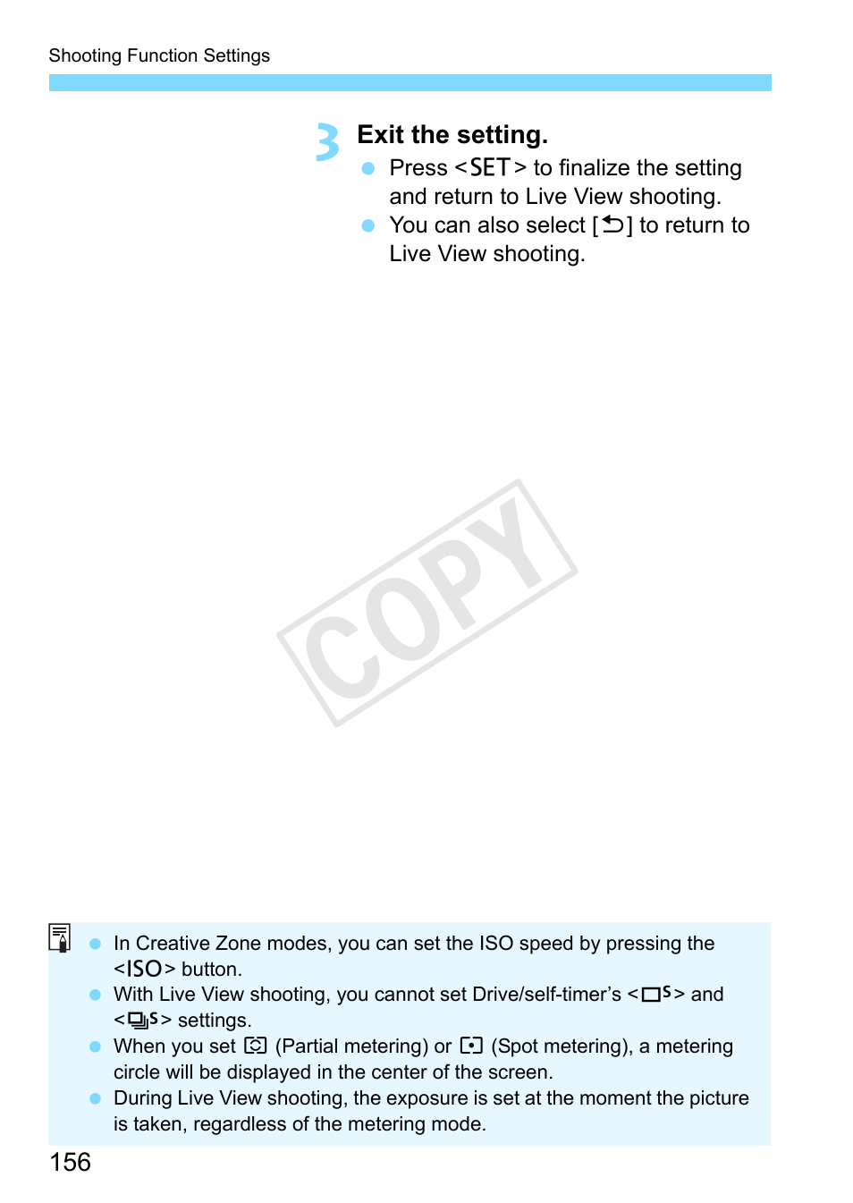 Cop y | Canon EOS Rebel SL1 18-55mm IS STM Lens Kit User Manual | Page 156 / 388