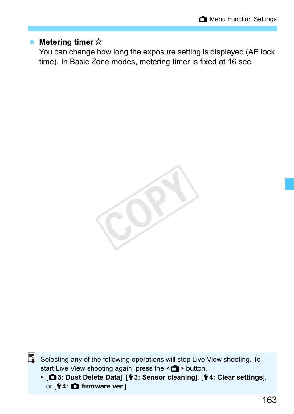 Cop y | Canon EOS Rebel SL1 18-55mm IS STM Lens Kit User Manual | Page 163 / 388