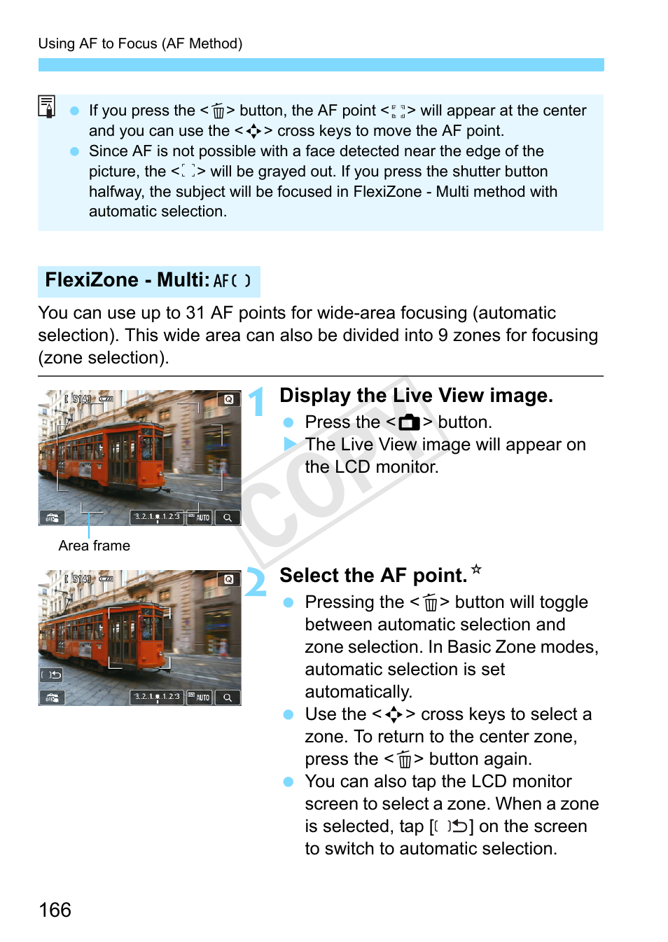 P.166), Cop y | Canon EOS Rebel SL1 18-55mm IS STM Lens Kit User Manual | Page 166 / 388