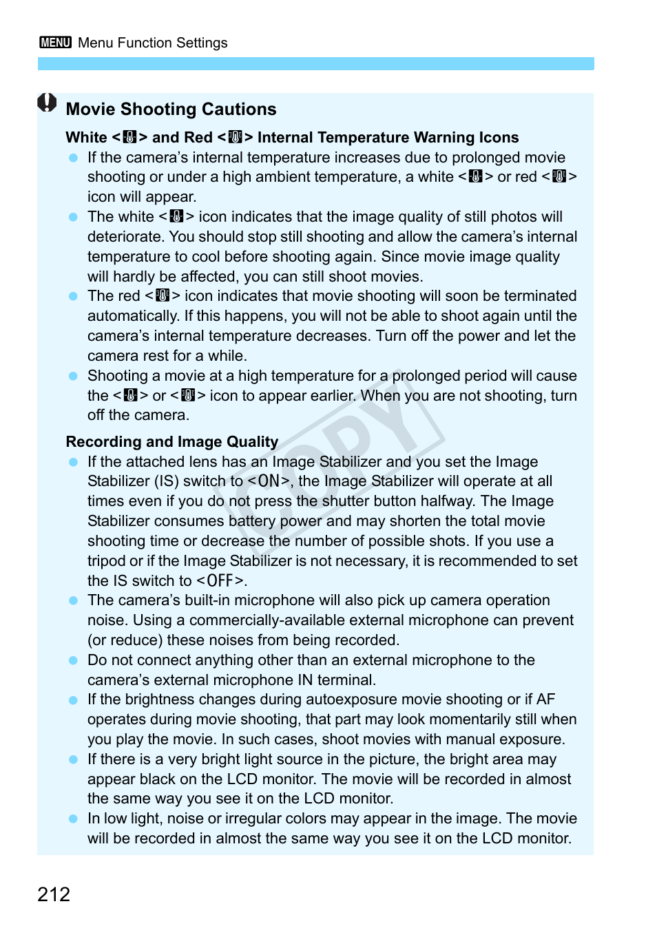 Ges 212 and 213, Cop y | Canon EOS Rebel SL1 18-55mm IS STM Lens Kit User Manual | Page 212 / 388