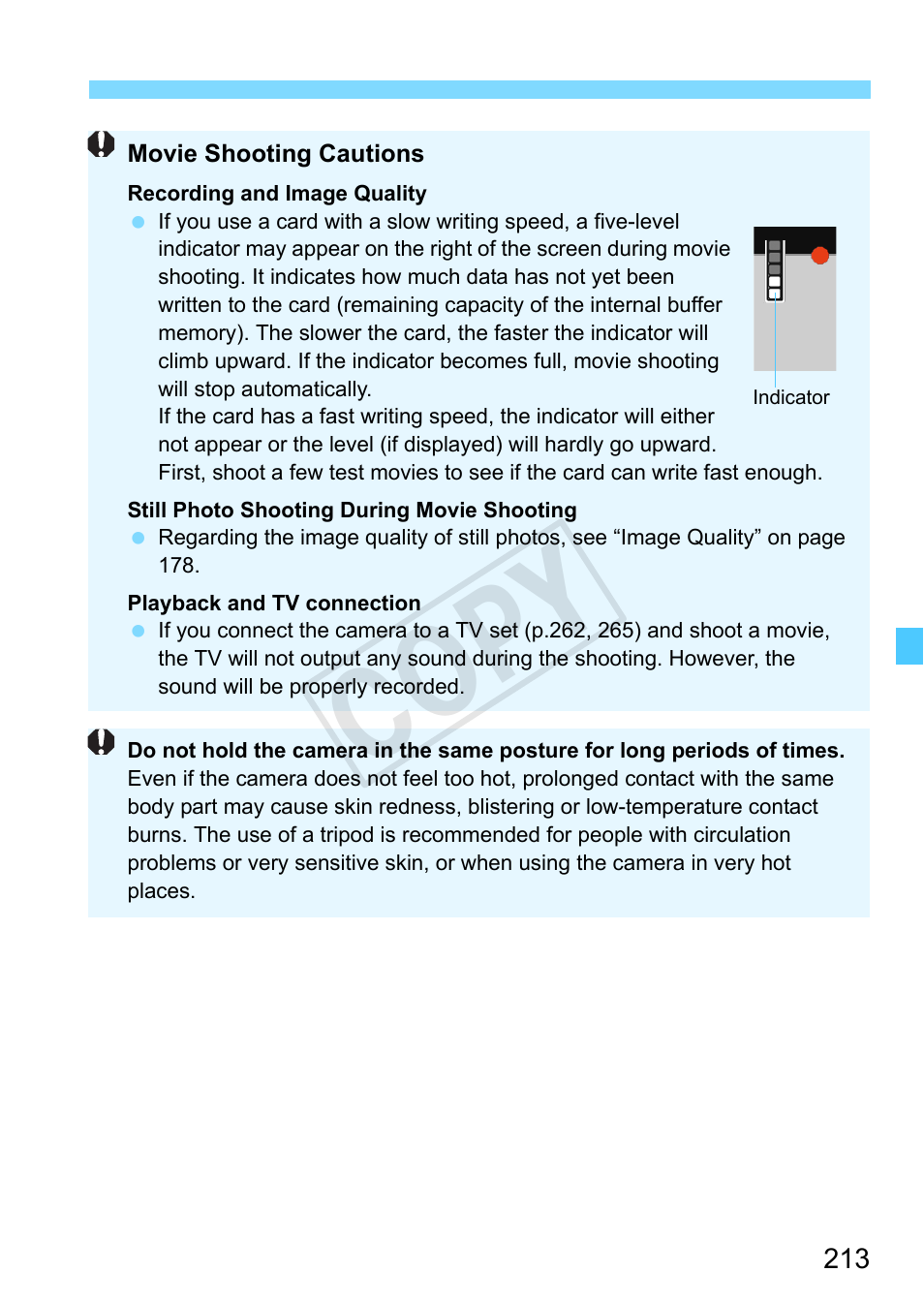 Cop y | Canon EOS Rebel SL1 18-55mm IS STM Lens Kit User Manual | Page 213 / 388