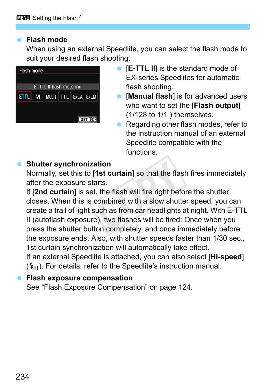 Cop y | Canon EOS Rebel SL1 18-55mm IS STM Lens Kit User Manual | Page 234 / 388